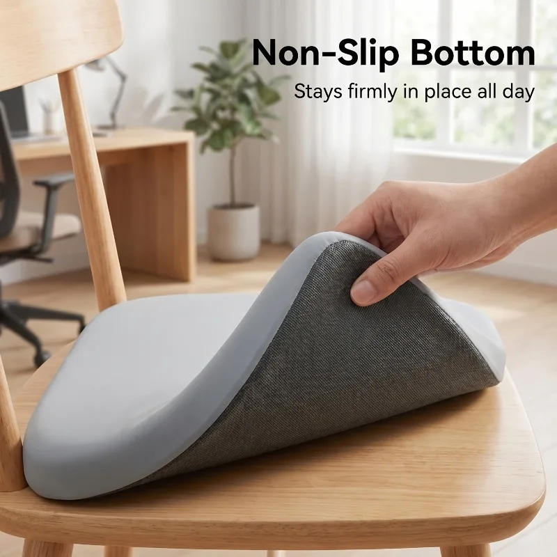 Random Color, Thick and Comfortable Seat Cushion - 1.5-inch Resilient Memory Foam Core, Equipped with a Detachable Fabric Cover,