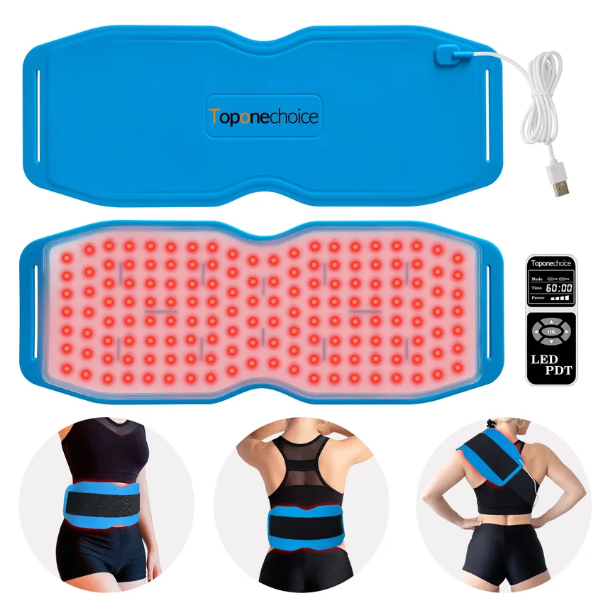 

660nm 850nm 940nm Red ＆Near Infrared Light Therapy Belt Pad for Neck Shoulder Waist Back Knee Leg Pain Relief Slimming Wrap