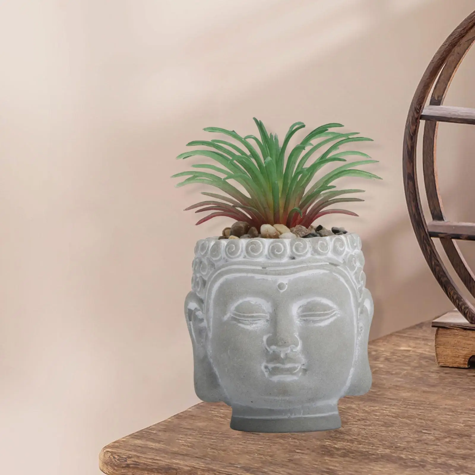 Buddha Flower Pot Resin Decorative Planter Large Indoor Flowerpot Centerpiece for Home Office Garden