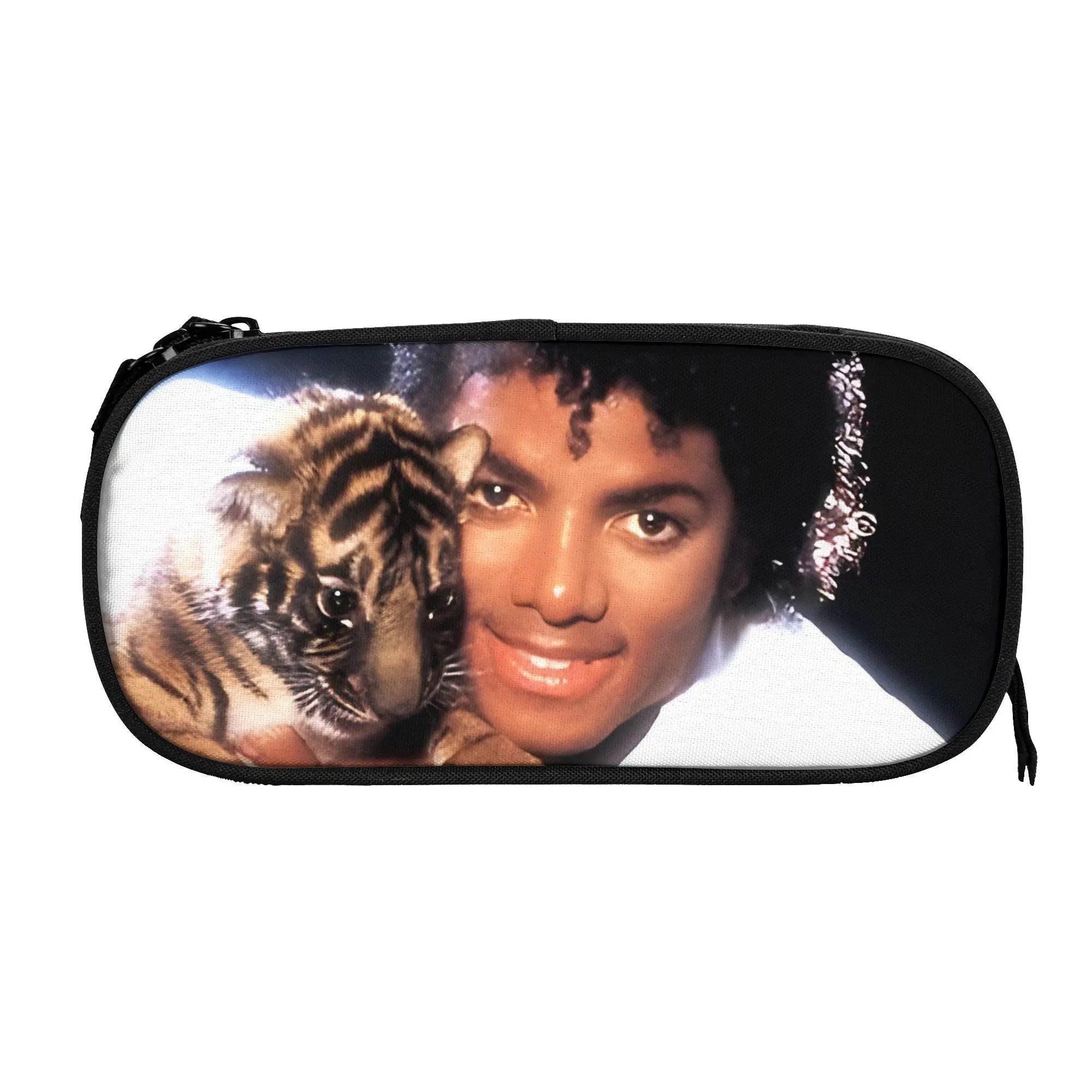 Michaels Jacksons Singer Pop Pencil Case Fun  Pen Holder Pencil Bags for Student Large Storage Students School Gifts Pencilcases