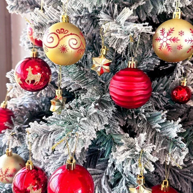 Christmas Tree Balls 44pcs 6cm Big Christmas Ball  Multicolor Ball Decorations Christmas Tree Ornaments Set for Home Party