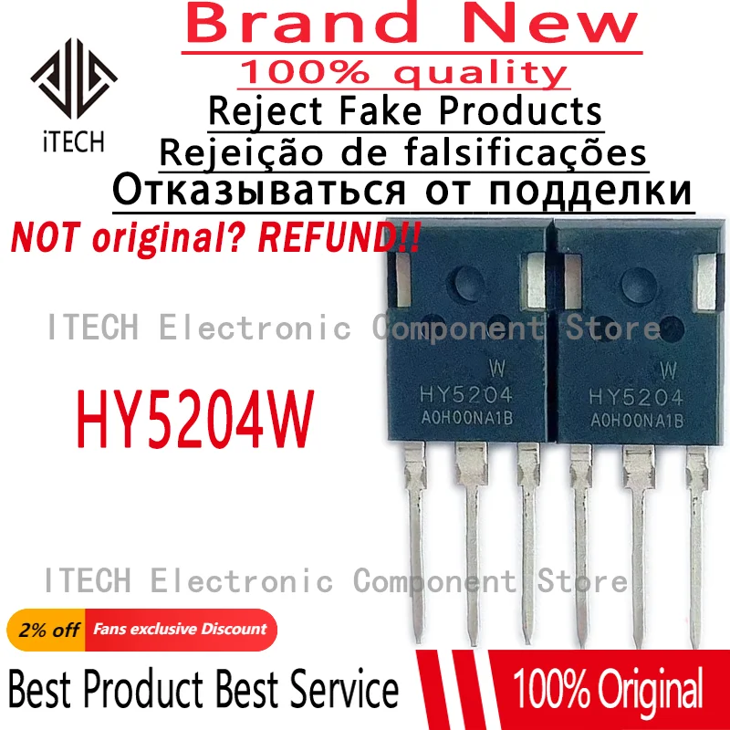 

10 шт./лот оригинальный HY5204W HY5204 TO-247 MOSFET 40V 320A 100% МОМ Новый и оригинальный