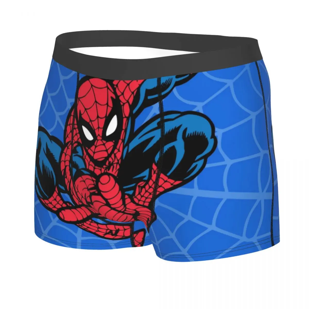 Custom Male Funny Spider Superhero Underwear Boxer Briefs Breathable Shorts Panties Underpants