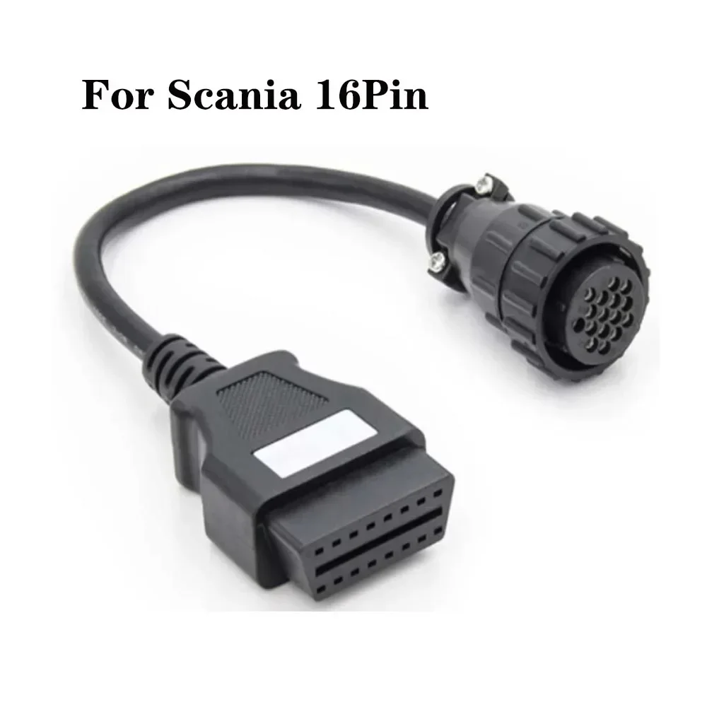 New OBD2 Diagnostic Cable For Renault 12 Pin to OBDII 16 Pin Female For Renault Cable Female Connector Adapter For SCANIA 16Pin