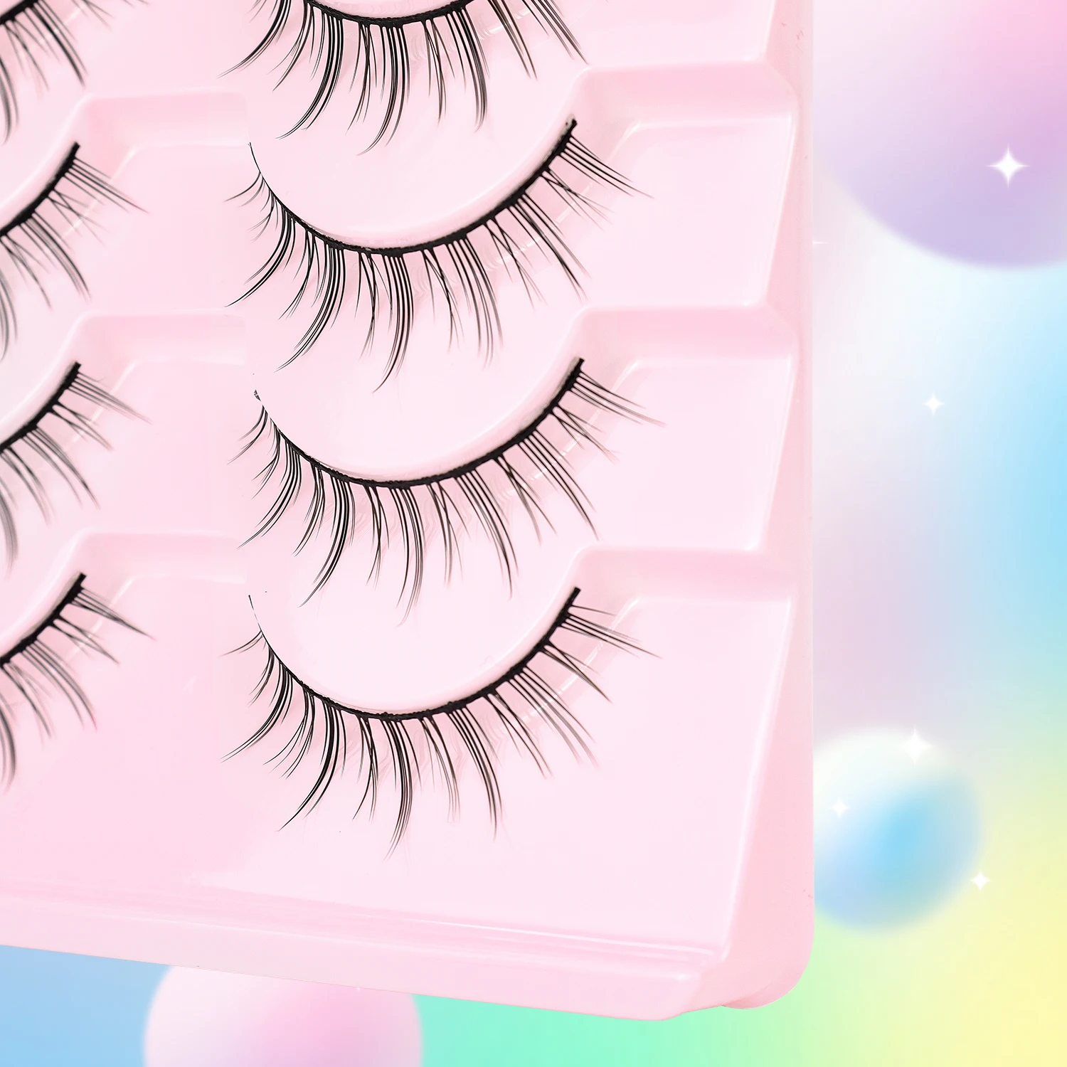 Comic Eye 10 paia di occhi ingranditi Ciglia finte stile naturale Little Devil Black Meme