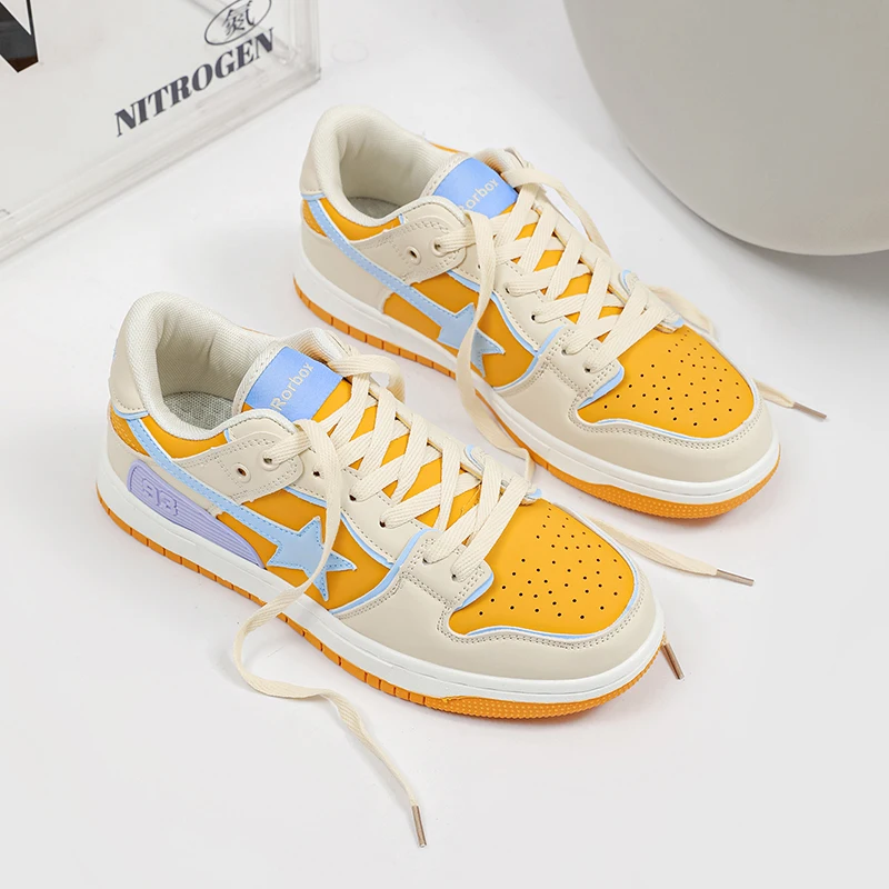 Men Shoes Sneakers Comfortable Mens Running Shoes Brand Trainers Lace up Platform Skateoard Shoes Hip Hop Footwear