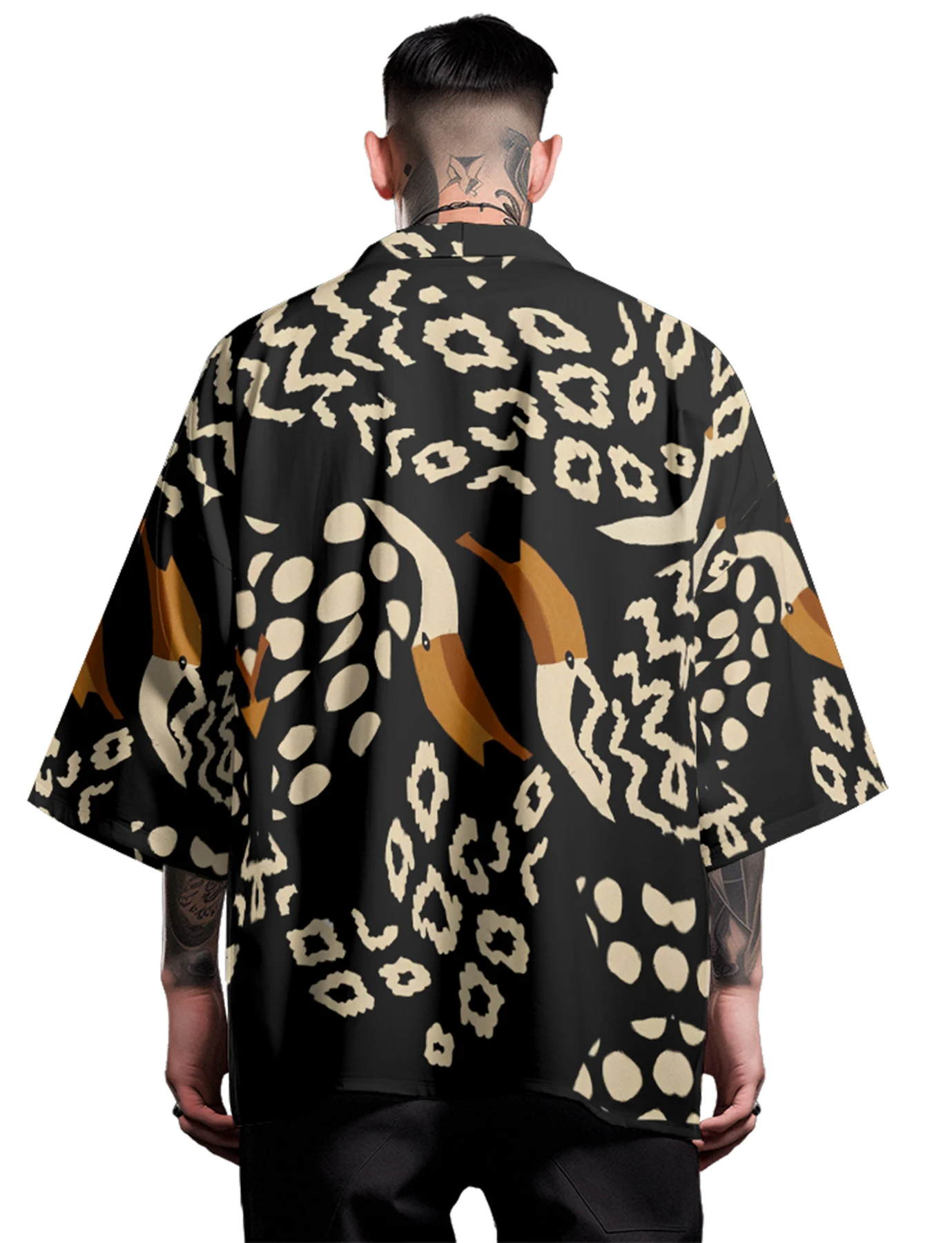 Summer Kimono Men Samurai Clothes Vintage Shirt Yukata Streetwear Clothes Haori Fashion Cosplay Popular Bathrobe Beach Cardigan