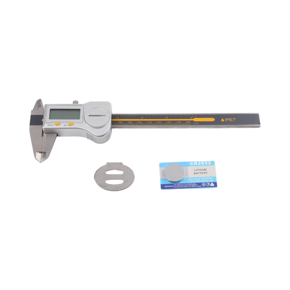 IP67 Waterproof Digital Caliper Stainless Steel 0.01mm Resolution LED Display Inch Metric Conversion For Industrial Measurement