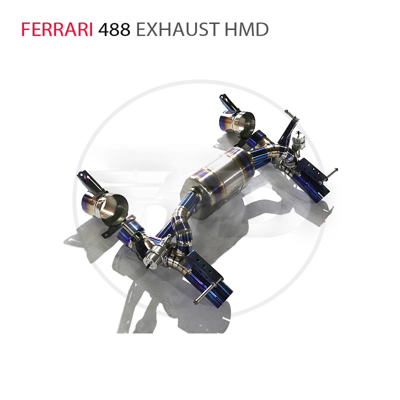 

HMD Titanium Alloy Catback Exhaust System for Ferrari 488 Auto Replacement Modification Electronic Valve Car Accessories Muffler