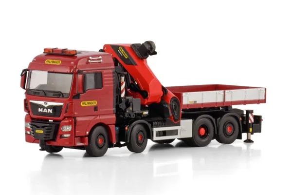 Alloy Model WSI 1:50 Scale MAN TGX XLX 8X2 Tag Axle Tractor,Truck Mounted Crane Engineering Machinery DieCast Toy Model 04-2205