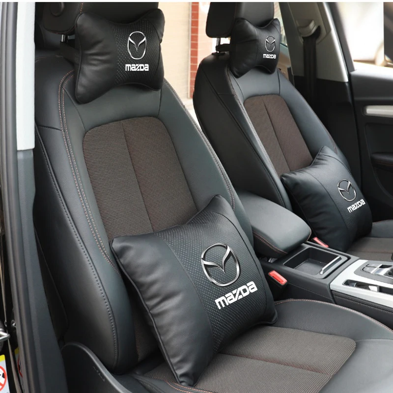 

Car Seat Leather Headrest Neck Pillow cushion waist pad For Mazda 2 3 6 CX5 CX30 CX8 CX3 CX9 BT50 MX5 CX7 CX9 RX7 MX3 RX9 MPS MS