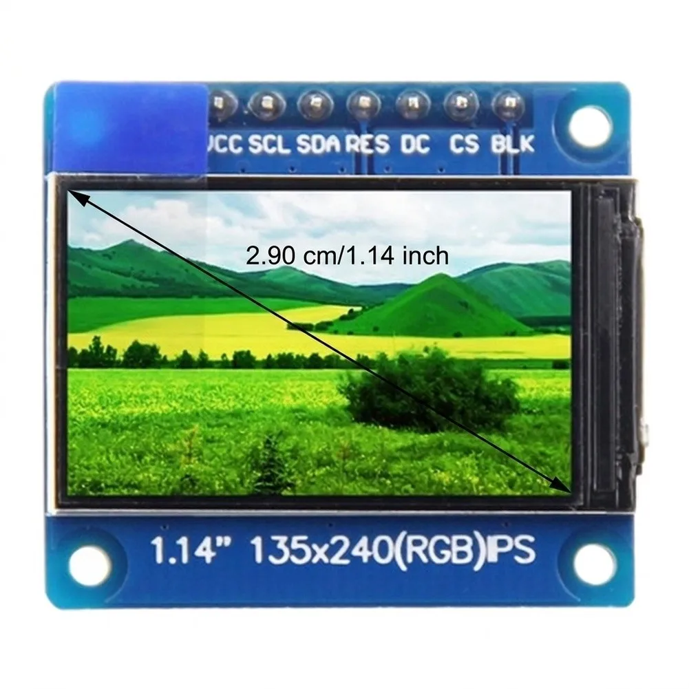 1.14 inch IPS Display Module Featuring Full-View Technology For SPI Connectivity Optimized for Low-Pin Microcontroller Systems