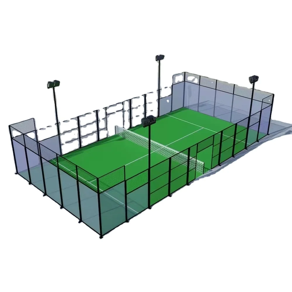 

High Quality And Customizable Brand New Padel Tennis Court With Full Glass Artificial Turf