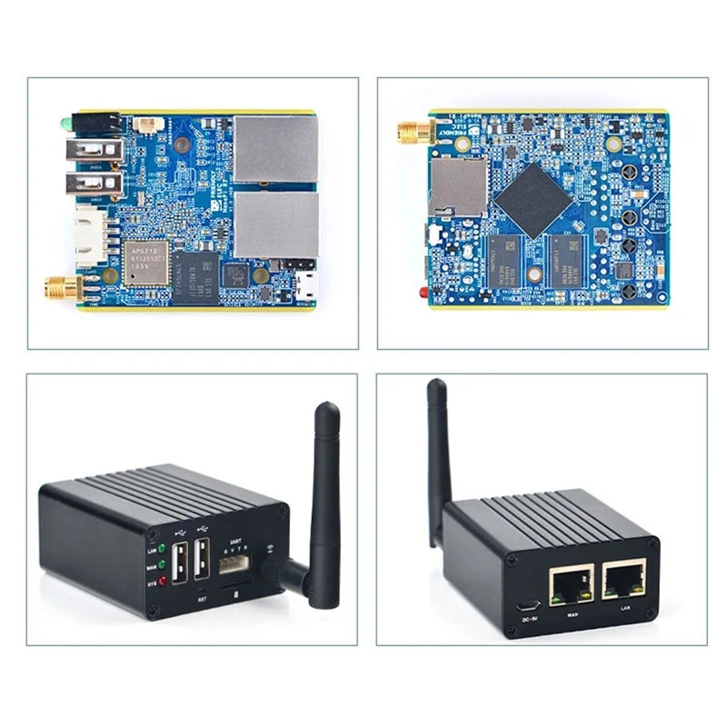 

For Nanopi R1 Allwinner H3 Quad-Core 4Xcortex-A7 1GB RAM+8GB EMMC Dual Network Port IOT Router Supports Open Source