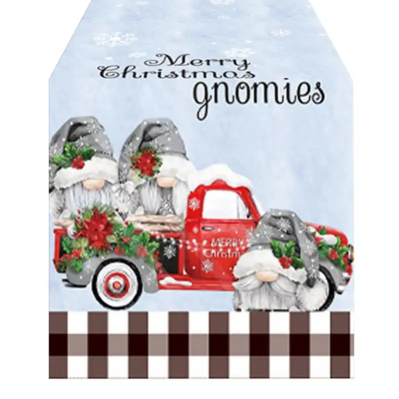 Christmas Decoration Table Runner Christmas festival Table cloth Merry Christmas Linen table cover Christmas table overlay mat