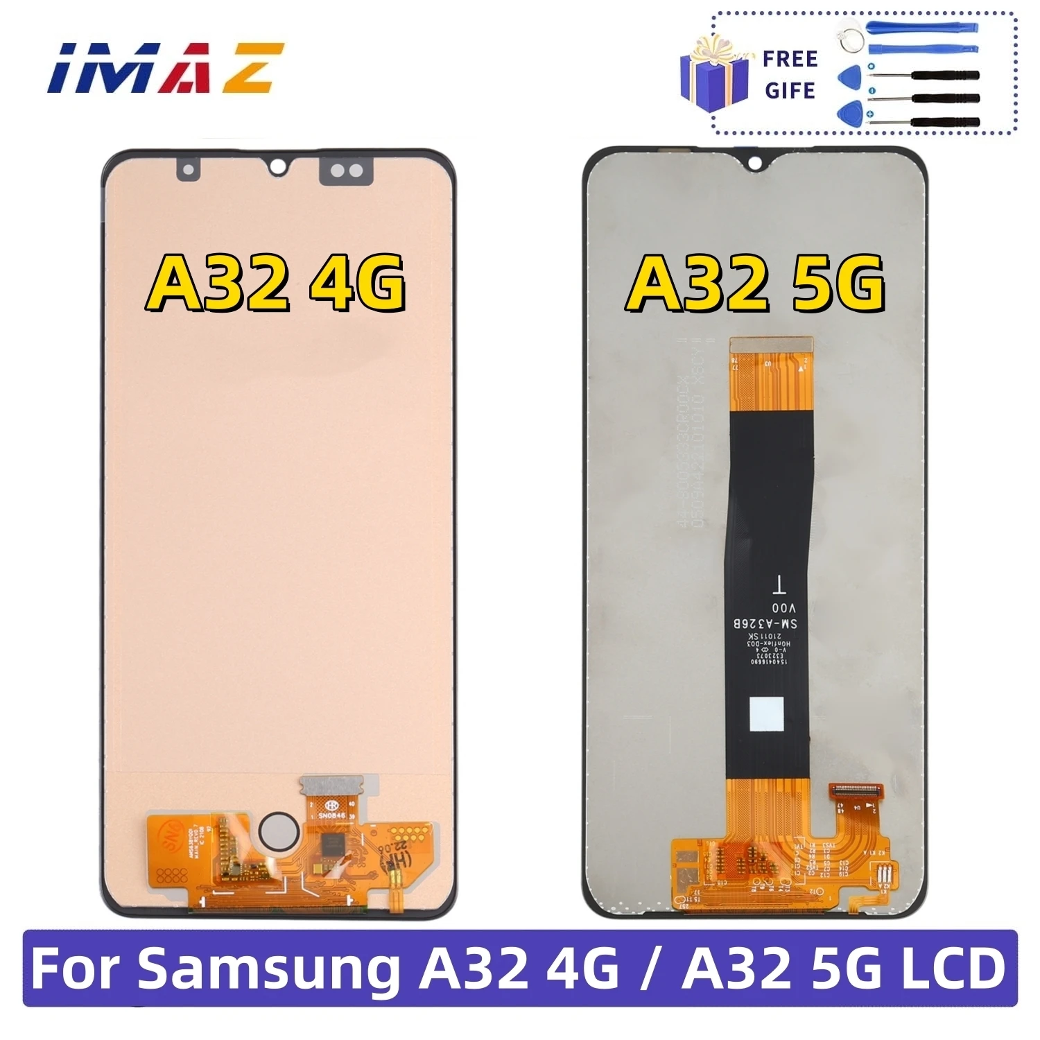 

100% Tested For Samsung Galaxy A32 4G SM-A325F SM-A325M LCD Display Touch Screen Replacement For Samsung A32 5G Display SM-A326B