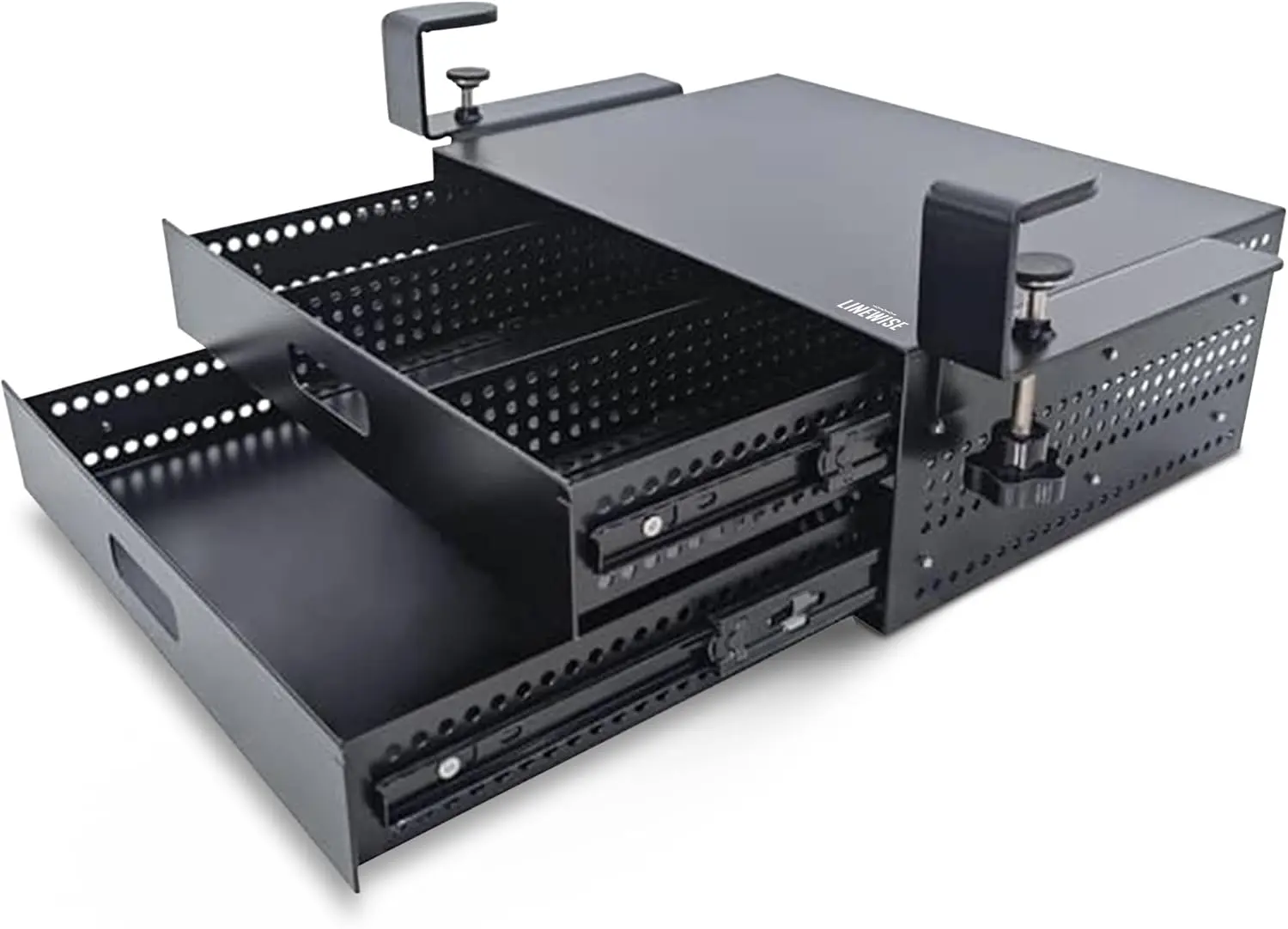 

Under Desk Drawer – Clamp-On No-Drill Metal Organizer, Slide-Out Storage for Home & Office Desks