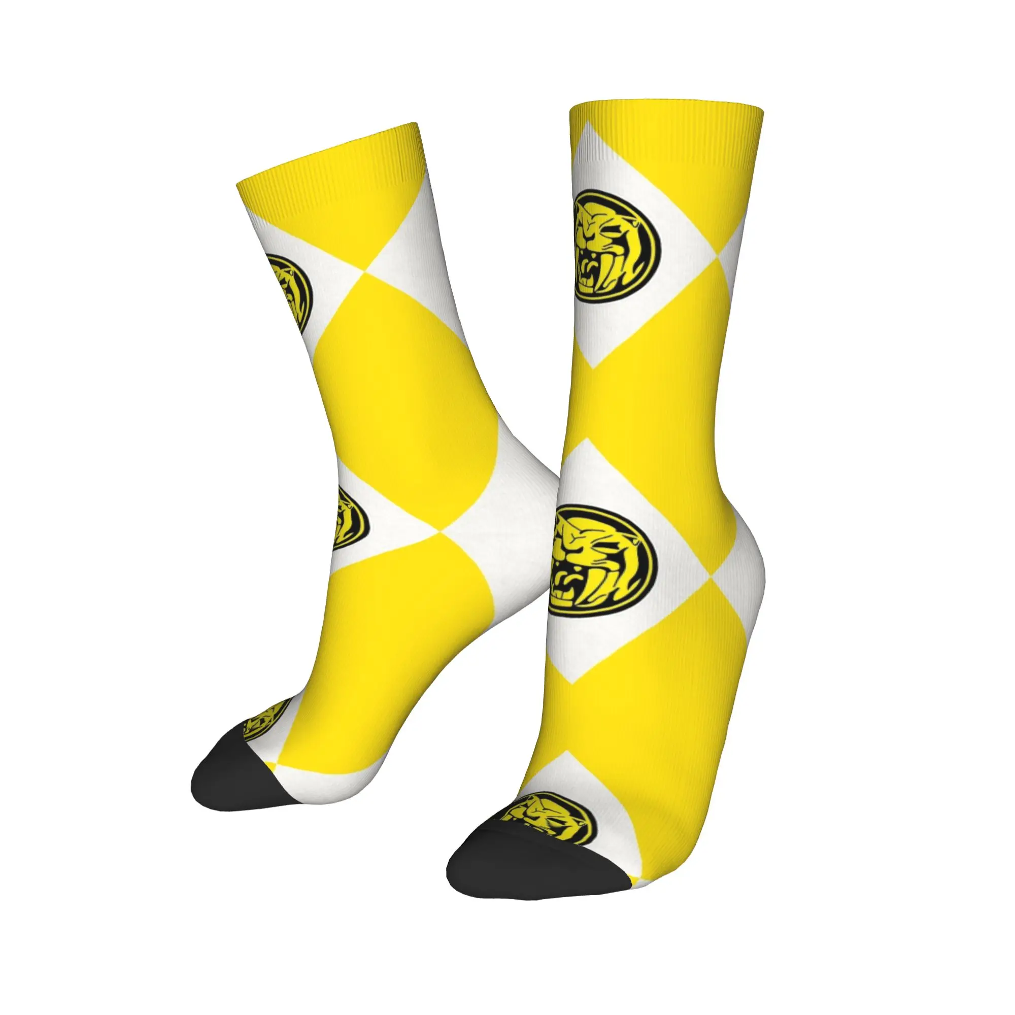 New Men's Socks Novelty Saber-Toothed Tiger Dinozord Powers Rangerr Sock Sport Women Stockings Spring Summer Autumn Winter