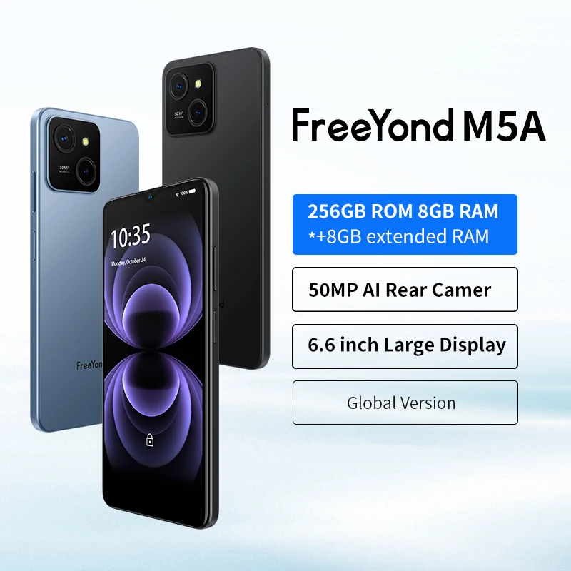 FreeYond M5A 256GB ROM 8GB + 8GB Extended RAM Up to 16GB 50MP 6.6\