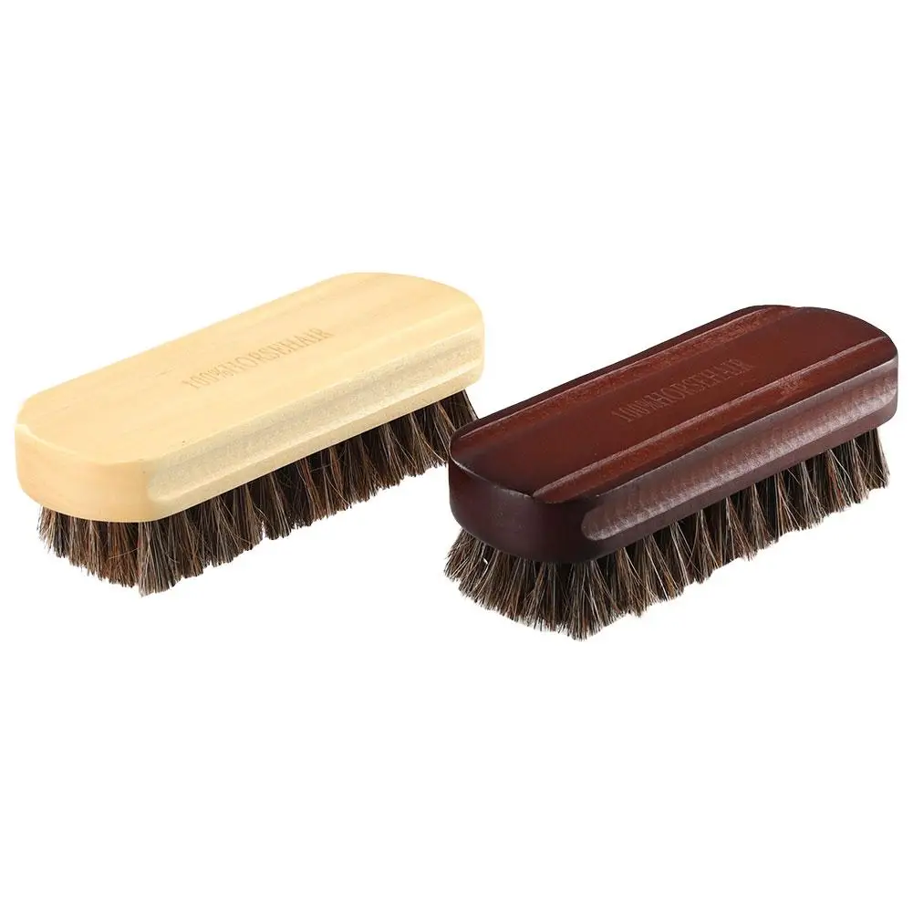 Genuine Horsehair Wooden Brush For Car Detailing Polishing Brush Seat Handle Instrument Panel Roof Cleaning Tool