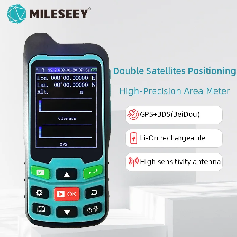 Mileseey GPS/Plough Land Meter MC8066 Handheld GPS Area meter Tester Land Measuring Instrument Plough Navigation Land Area Meter