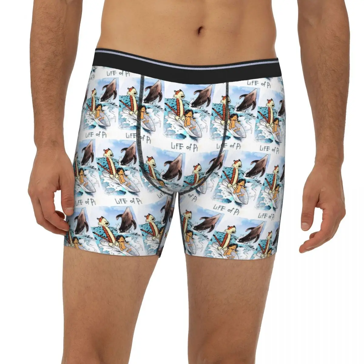 Calvin Hobbes Calzoncillos tipo bóxer largos clásicos, bragas cortas para hombre, ropa interior ventilada para hombre, regalo para novio