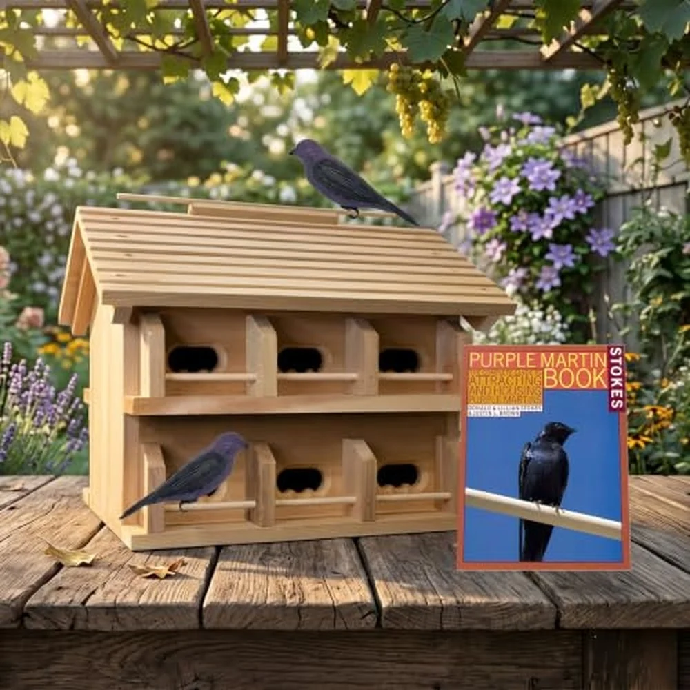 Heath Cedar Crescent Entry Purple Martin House Package