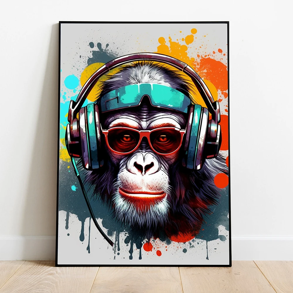 Gaming Poster Monkey Print Gaming Canvas Painting Gaming Wall Art Picture Childrens Bedroom Art for Home Decoration