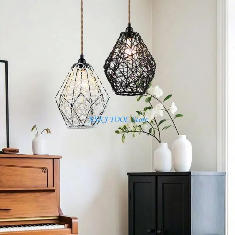 

L8RC Easy Installation Ceiling Light Shade Plastic and Iron Texture for Home Interior