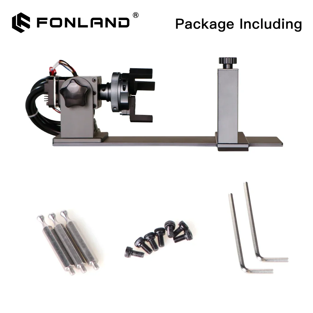 Fonland DAJA Rotary Axis with Integrated Driver Fiber Laser Engraver Marking Machine Rotation Tool for Cup Ring Marking