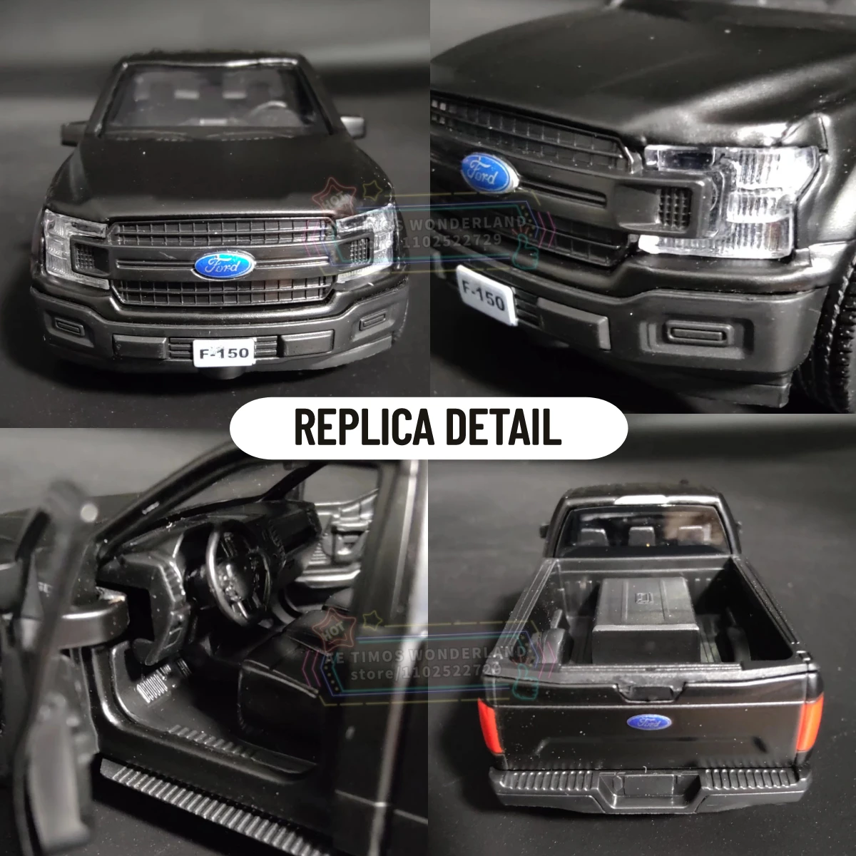 1:36 Ford F150 Raptor Pickup Car Model Scale Metal Diecast Replica Home Office Miniature Art Vehicle Decoration Kid Boy Toy