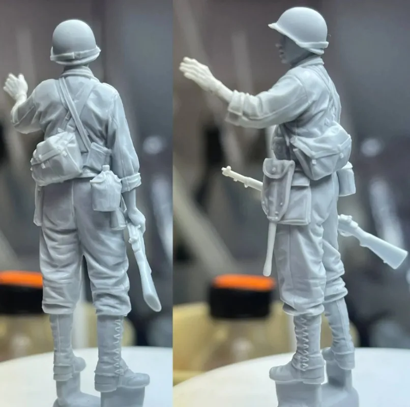 1/35 Bilancia Figura In Resina Modello Kit Storia Militare Hobby In Miniatura di Fanteria Americana Diorama Giocattoli Smontati e Non Verniciati