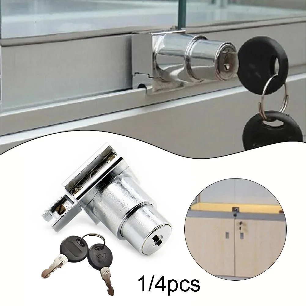 Showcase Lock Glass Display Cabinet Door Lock Security Door Lock With Keys Non Opening Sliding Glass Door Hardware