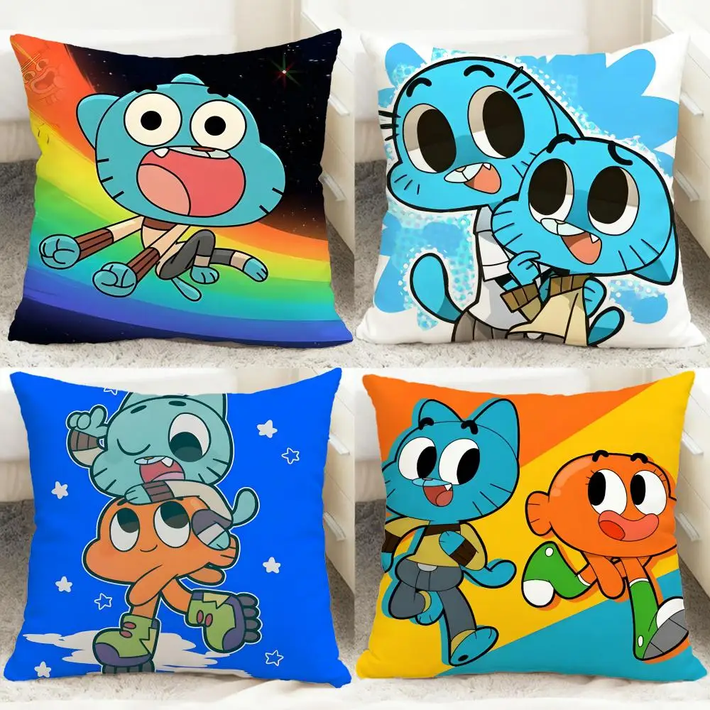 

Анимация The Amazing World of Gumball, чехол для подушки, удобная двусторонняя наволочка, идеально подходит для автомобиля, дивана, спальни и выше