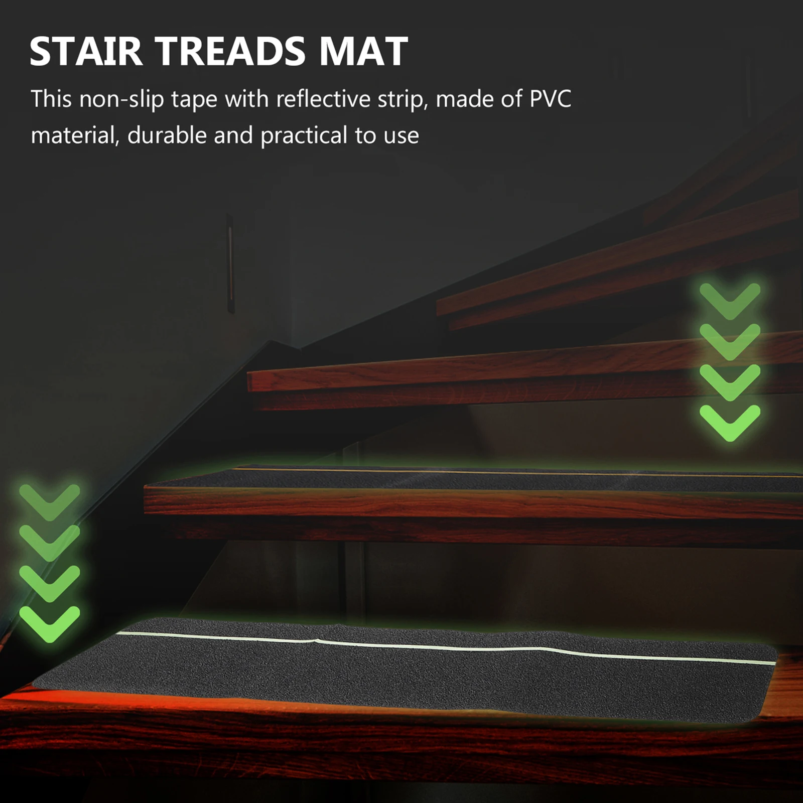 

Non Slip Tapes Black Glow Dark Reflective Stair Treads Anti Skid Pvc Outdoor Adhesive Strips Stair Carpet Construction Tools