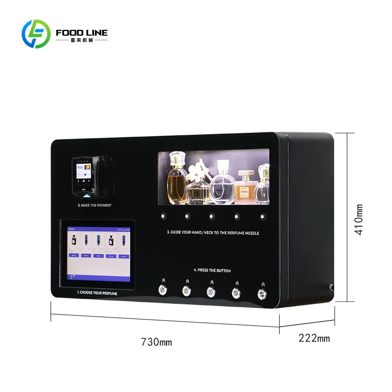 Wall Mounted Custom Small Smart Automatic Fragrance Cologne Dispenser Dabber Tester Perfume Spray Vending Machine for Sale