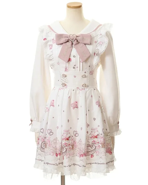 2026 Spring Lolita Kawaii Dress Women Casual Long Sleeve Vintage Y2k Mini Dress Vintage Japanese Style One Piece Dress Korean