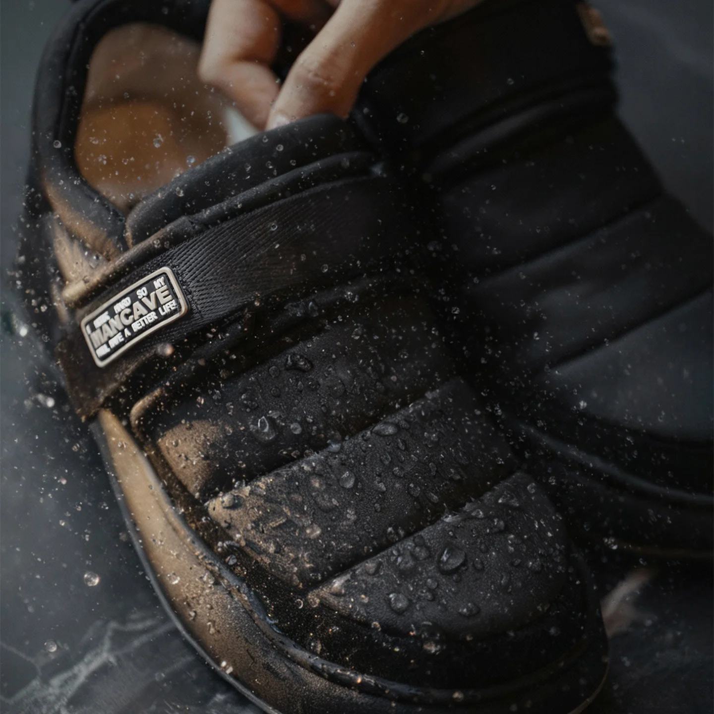 Maden الرجال الرجعية الأسود مقاوم للماء الثلوج الأحذية الانزلاق على صوف مبطن شتاء دافئ مخيم أحذية للخارجية رياضي منخفضة أعلى حذاء من الجلد #3