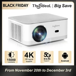 ThundeaL Portable Mini Projector TD92 Pro FHD 1080P Full HD Beam 4K Video WiFi Android Projector TD92Pro 3D Movie Home Theater