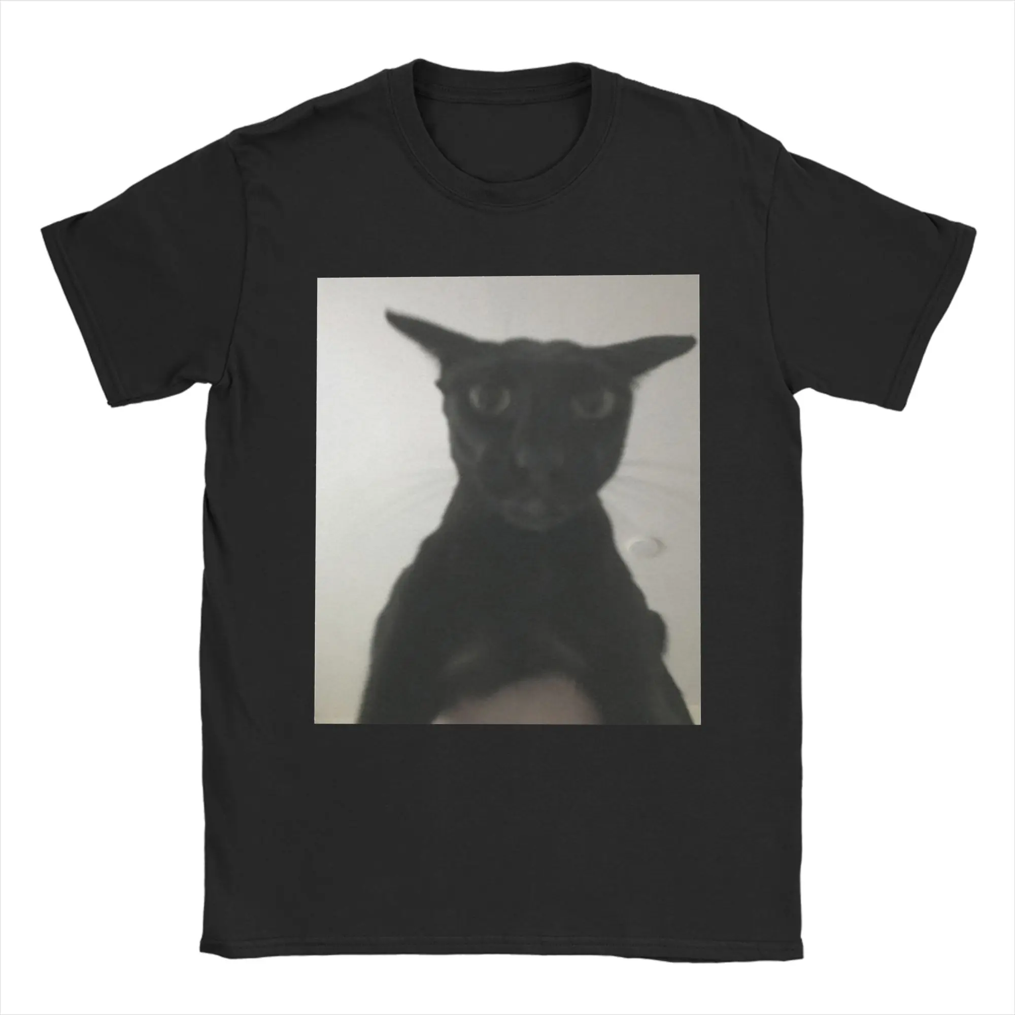 Evil Larry Cat T Shirts Men 100% Cotton Vintage T-Shirts Round Collar  Tees Short Sleeve Clothes 4XL 5XL 6XL