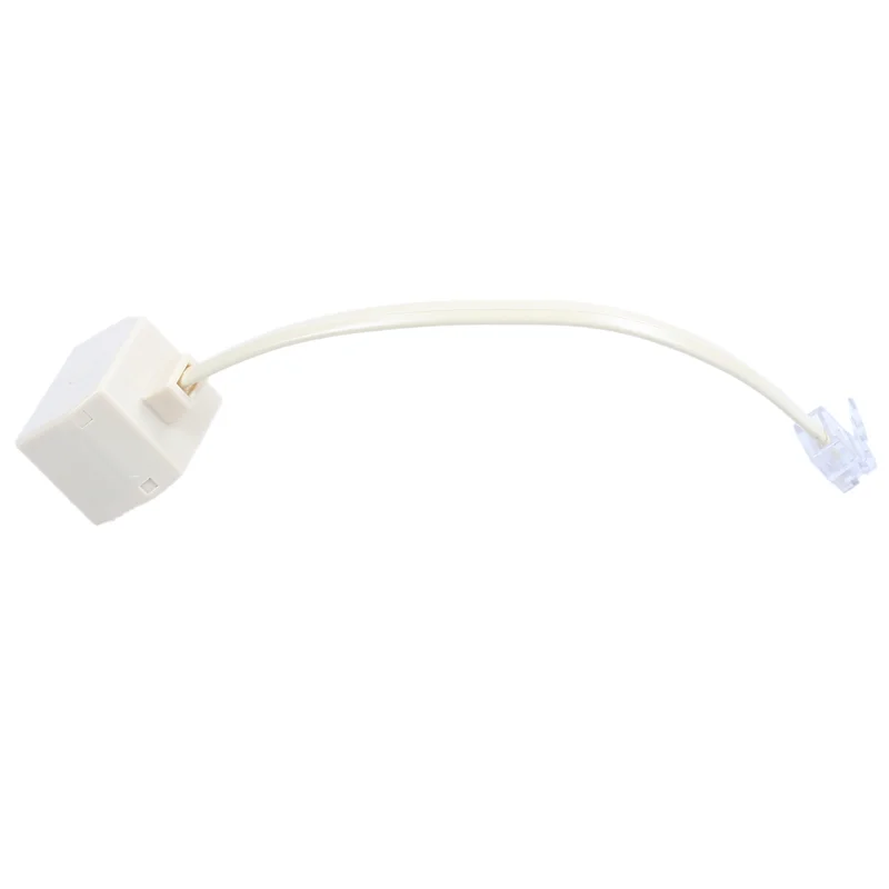 ELECT-3X RJ 11 6P 4 C موصل 2 X جاك ميناء M / F الفاصل كابل محول الهاتف البيج