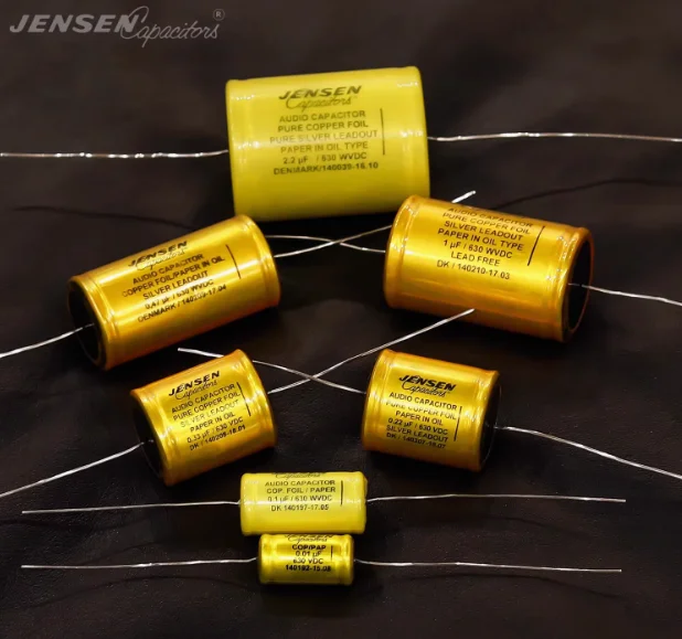 Original Denmark JENSEN Audio capacitor，Copper foil oil-immersed aluminum tube capacitor 200V 630V