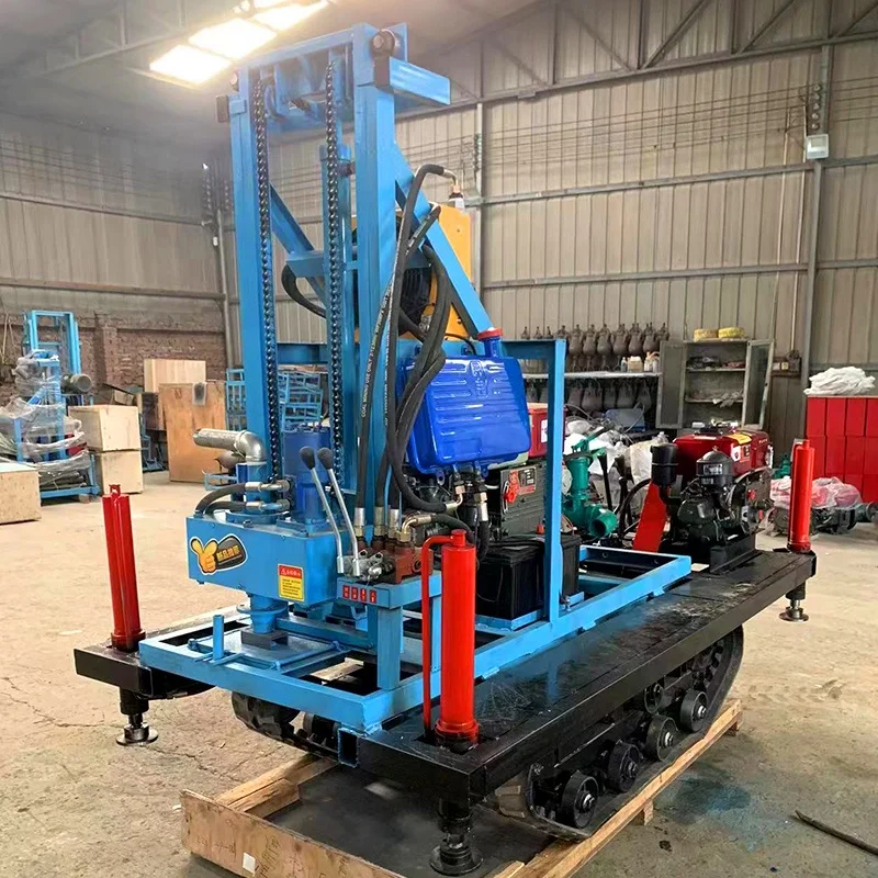 Engine Motor Gear Gearbox New 150M Drilling Machine  for Water Wells Crawler Hydraulic Water Well Drill Rig Pump