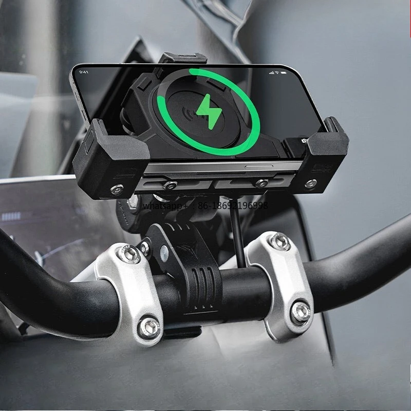 Modo Wolf Motorcycle Mobile Phone Holder Wireless Charging Navigation Shockproof Locomotive Riding Car Faucet ModifiedAnti-shake
