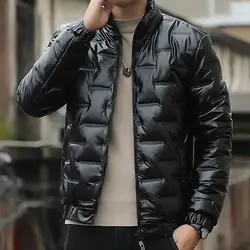 Chaqueta ligera con capucha para hombre, abrigo corto ultrafino y ligero, prendas de vestir de otoÃąo e invierno, nueva marca