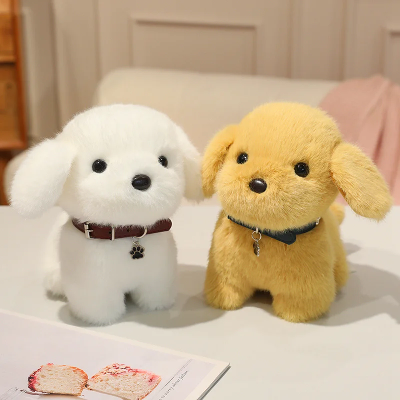 

1 шт. 20/30/40 см Мягкая плюшевая игрушка-щенок Кавай, подушка в виде собаки с ошейником с отпечатками лап, милый подарок на день рождения