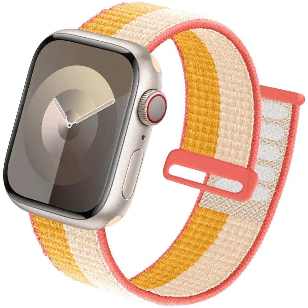 Nylon Loop Strap For Apple watch band 44mm 40mm 49mm 41mm 45mm 42mm 38mm correa Bracelet iWatch Series 7 6 5 4 3 se 8 9 ultra 2