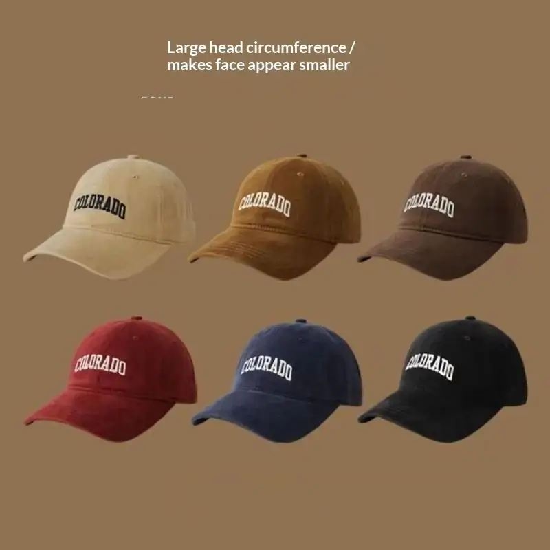 Solide Baseballkappe mit Buchstabenstickerei, Sonnenhut für Frühling und Sommer, Outdoor, verstellbarer Schirmhut für den täglichen Alltag und Freizeitkleidung. – Detail 2