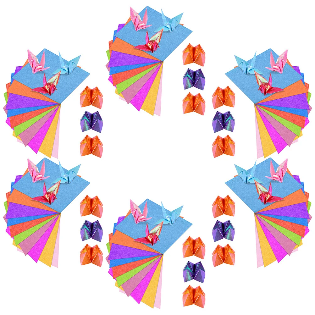 300 قطعة من أوراق الحرف اليدوية على الوجهين من ورق اوريغامي DIY للحرف اليدوية للأطفال، تطوير إبداعي، مشاريع فنية تعليمية للحفلات