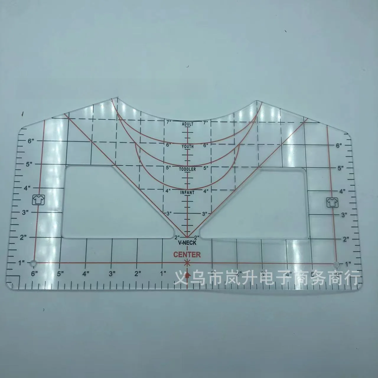 

T-shirt Calibration Tool, Ruler Guide, Round Neck Calibrator, T-shirt Ruler